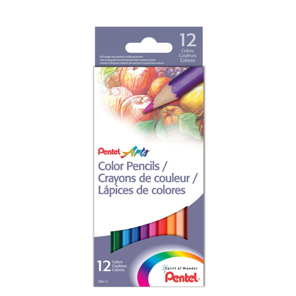 1301121 12 עפרונות צבעוניים PENTEL – תמונה 1